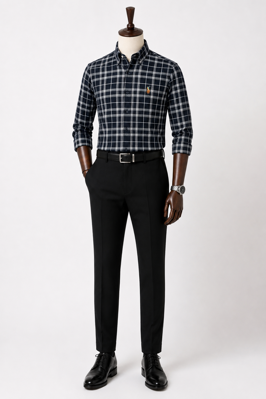 Premium Cotton Shirt – Navy Black Premium Cotton Shirt – Navy Black