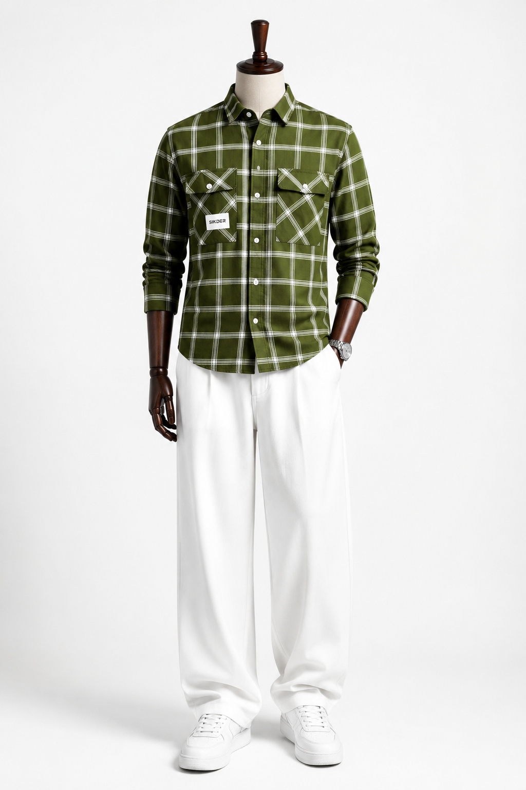 Luxver Premium Grey Check Utility Shirt Luxver Premium Grey Check Utility Shirt