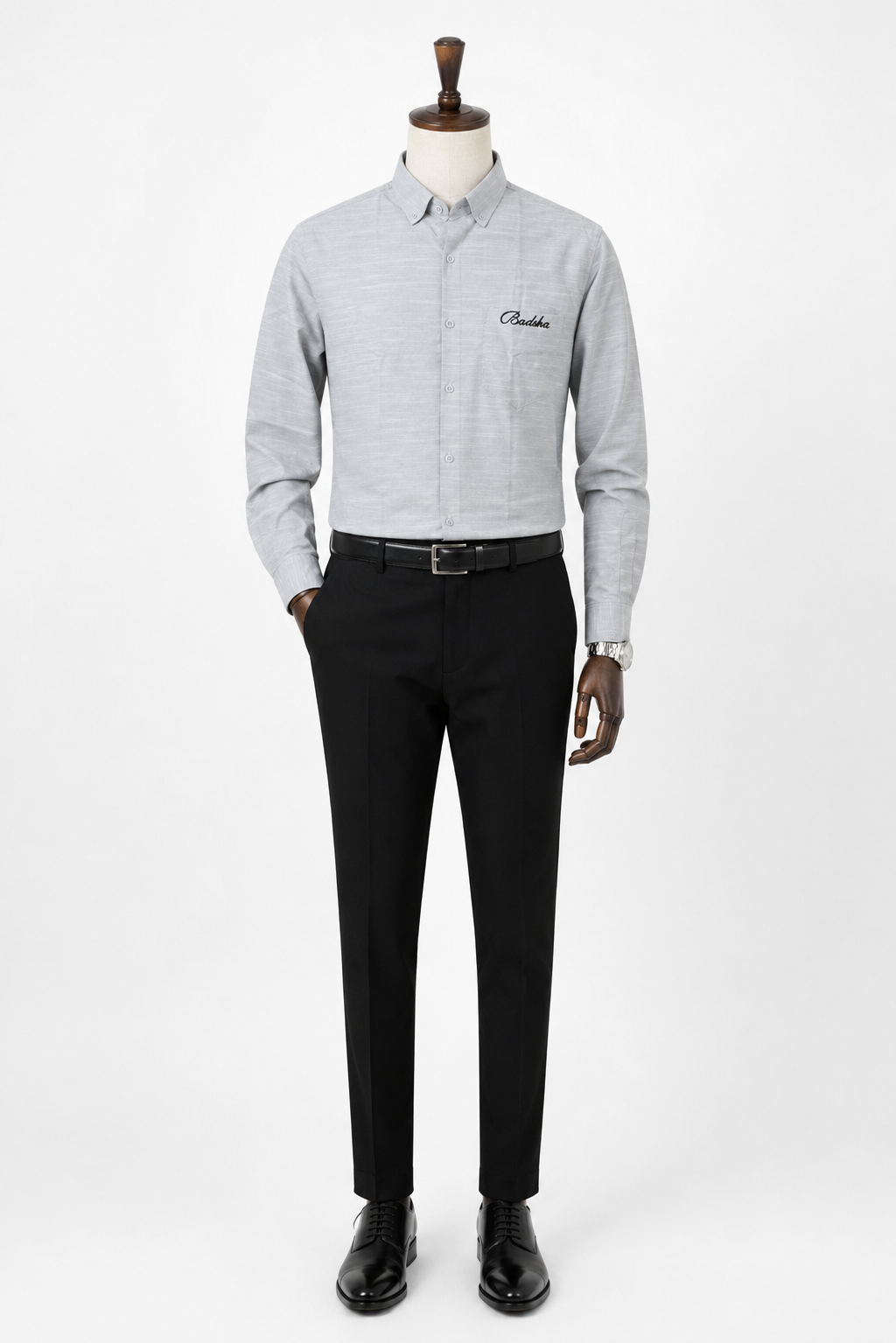 LUXVER Ivory Stripe Oxford Shirt LUXVER Ivory Stripe Oxford Shirt