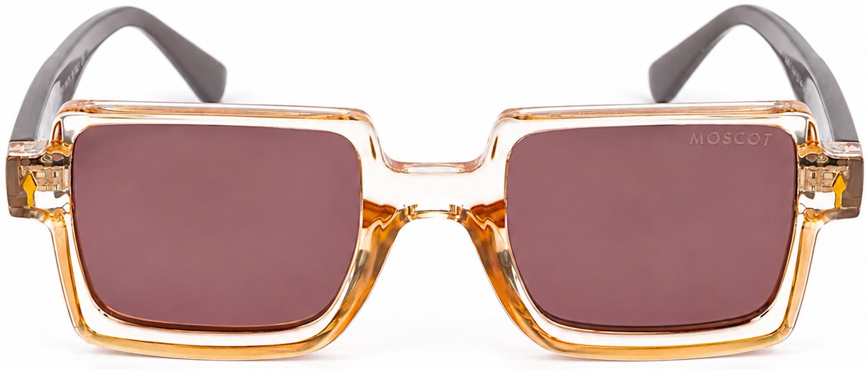 Transparent Amber Square Sunglasses Transparent Amber Square Sunglasses