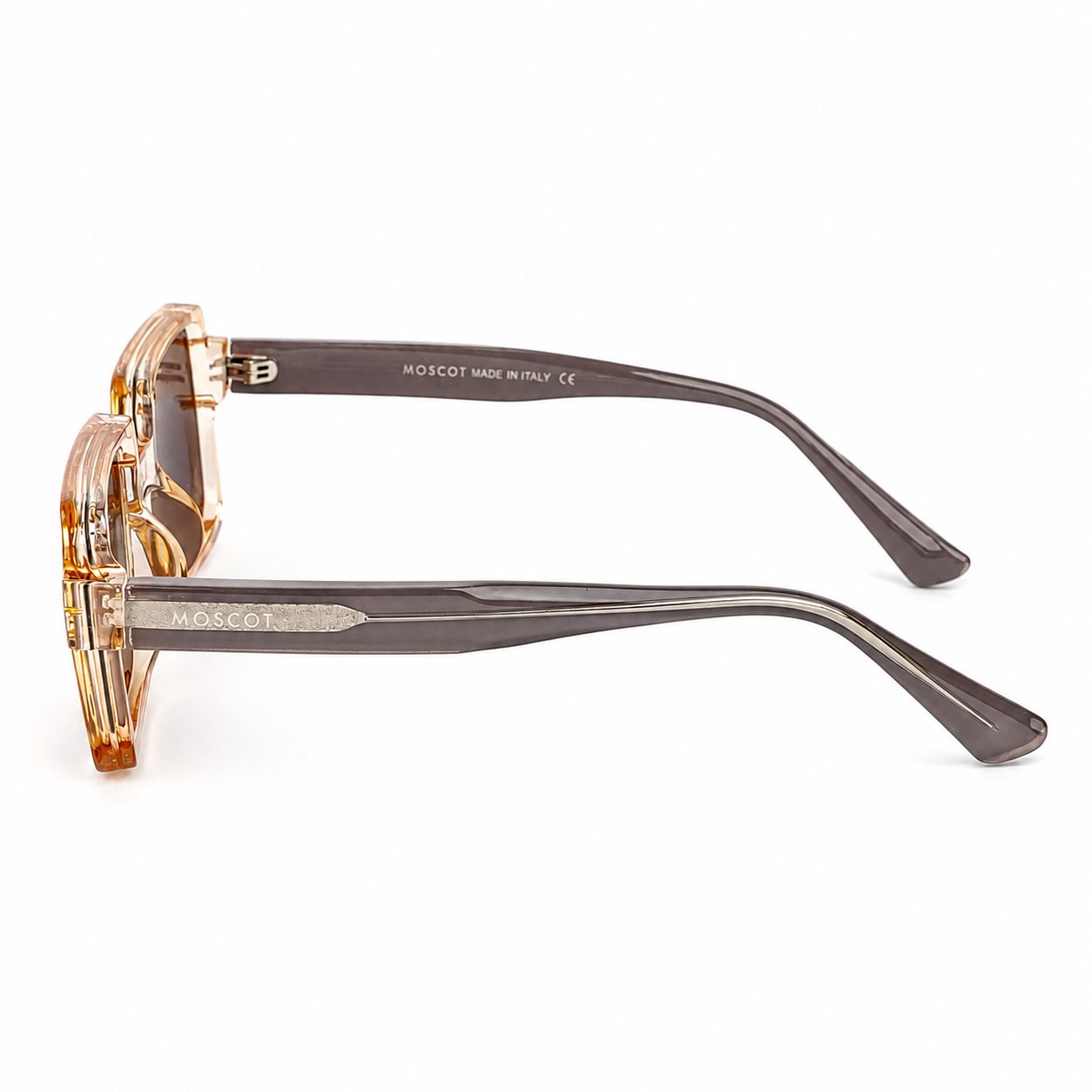 Transparent Amber Square Sunglasses Transparent Amber Square Sunglasses