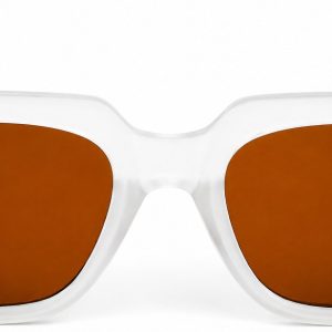 Frosted White Square Sunglasses