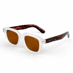 Frosted White Square Sunglasses