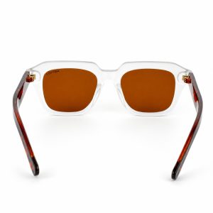 Frosted White Square Sunglasses