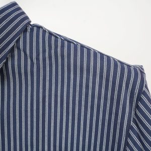 Premium Navy Vertical Stripe Shirt