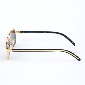 Gold Metal Square Sunglasses